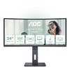 AOC 34” CU34P3CV QHD CURVED MONITOR 100HZ VA HIEGHT ADJ HUB | CU34P3CV