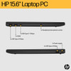 HP 15.6" Laptop | Ryzen 3 Processor | 8GB RAM | 256GB Storage | Jet Black | 15-FC0028NA