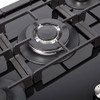 Nordmende NordMende 70cm 5 x Burner Gas Hob 1 x Wok Burner Cast Iron Pan Supports - Black Glass | HGX703BGL 