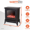  Warmlite WL46021 Mable 2KW Compact Stove Fire - Black 
