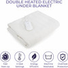  Carmen C81193 Double Heated Under Blanket with Overheat Protection - White 