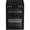 Hotpoint 60cm Freestanding Electric Double Cooker with Air Fry | HDE6VDCASB1