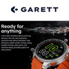 Garett COMPASS GPS Smartwatch | SILVER STEEL 
(with Additional Black Silicone Quick Release Strap) 