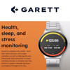  Garett QUANTUM Smartwatch | BLACK STEEL 
(with Additional Black Leather Quick Release Strap) 