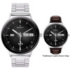  Garett QUANTUM Smartwatch | SILVER STEEL 
(with Additional Brown Leather Quick Release Strap) 