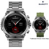  Garett ATOM Smartwatch | SILVER STEEL 
(with Additional Green Silicone Quick Release Strap) 