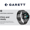  Garett ATOM Smartwatch | SILVER STEEL 
(with Additional Green Silicone Quick Release Strap) 