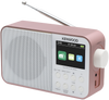 Kenwood CR-M30DAB-R Portable DAB+ Radio with Bluetooth, Built-in Battery & 6.1 cm Colour Display, Rose Gold/White | CRM30DABR