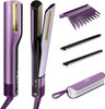  Shark SilkiPro Straight Hair Straightener + Dryer in One Tool with Heat-Resistant Storage Case - Plum Satin | HT401UKPU 
