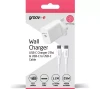  Groove USB-C Wall Charger 25W with USB-C to USB-C Cable - White | GVMA112WE 