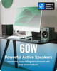 Majority D50X Bookshelf Bluetooth Speakers - Wireless Active Speakers Pair - Green | 1000003127