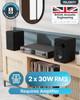  Majority D70X Passive Bookshelf Speakers – 60W | Carbon Fibre Drivers | Black | 1000003082 