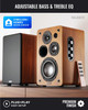  Majority D100X Powered Bluetooth Bookshelf Speakers – 100W | HDMI ARC | Phono Input | Walnut | 1000002995 