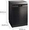  Siemens IQ500 Free-Standing Dishwasher 60cm - Brushed Black Steel | SN25EC13CE 