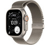 Apple Watch Ultra 3 GPS + Cellular 49mm Natural Titanium Case with Natural Titanium Milanese Loop - Large | MF0E4DH/A