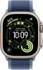 Apple Watch Ultra 3 GPS + Cellular 49mm Natural Titanium Case with Blue/Bright Blue Trail Loop - S/M | MEWR4DH/A