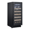  PowerPoint 19 Bottle Wine Cooler – 30cm | Single Temperature Zone | Black Glass | P3919HSZ 