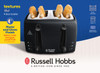  Russell Hobbs Textures Black 4 Slice Toaster | 21651 