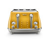 DeLonghi Icona Capitals 4 Slice Yellow Toaster | CTOC4003.Y