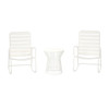 Novogratz Roberta Outdoor/Indoor 3 Piece Metal Rocker Set, 2 Rockers and 1 table - White or 88067WHTEUK