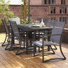 COSCO Cosco Capitol Hill 7 Piece Steel Patio Dining Set-Charcoal/Light Grey or 88680LGCEUK