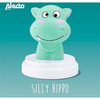  Alecto A003990  SILLY HIPPO LED Night Light - Hippo - Blue 