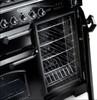  Rangemaster Classic DELUXE 110 Induction Black with Chrome Trim | CDL110EIBL/C 
