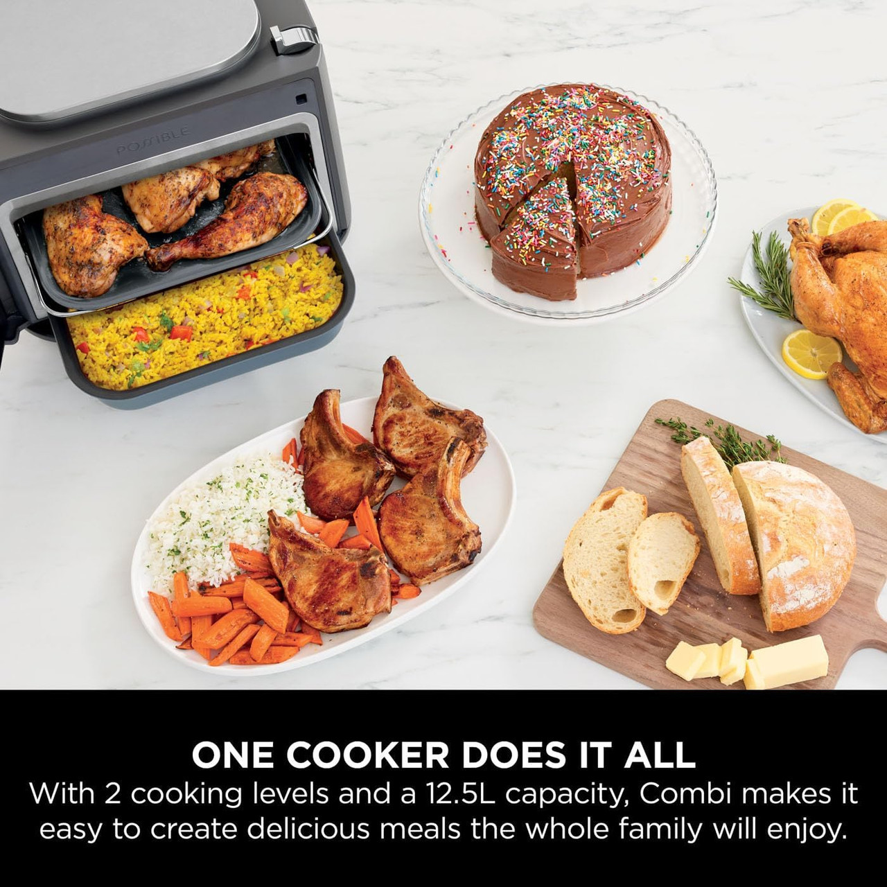 Ninja Combi 12-In-1 Multi-Cooker, Oven Air Fryer SFP700UK