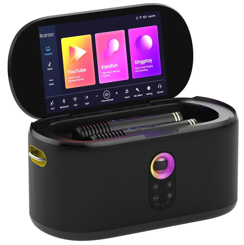 Ikarao Premium Portable Wireless Smart Karaoke Machine 300W with Lyrics Screen 10.1” HD Screen | SHELL S1