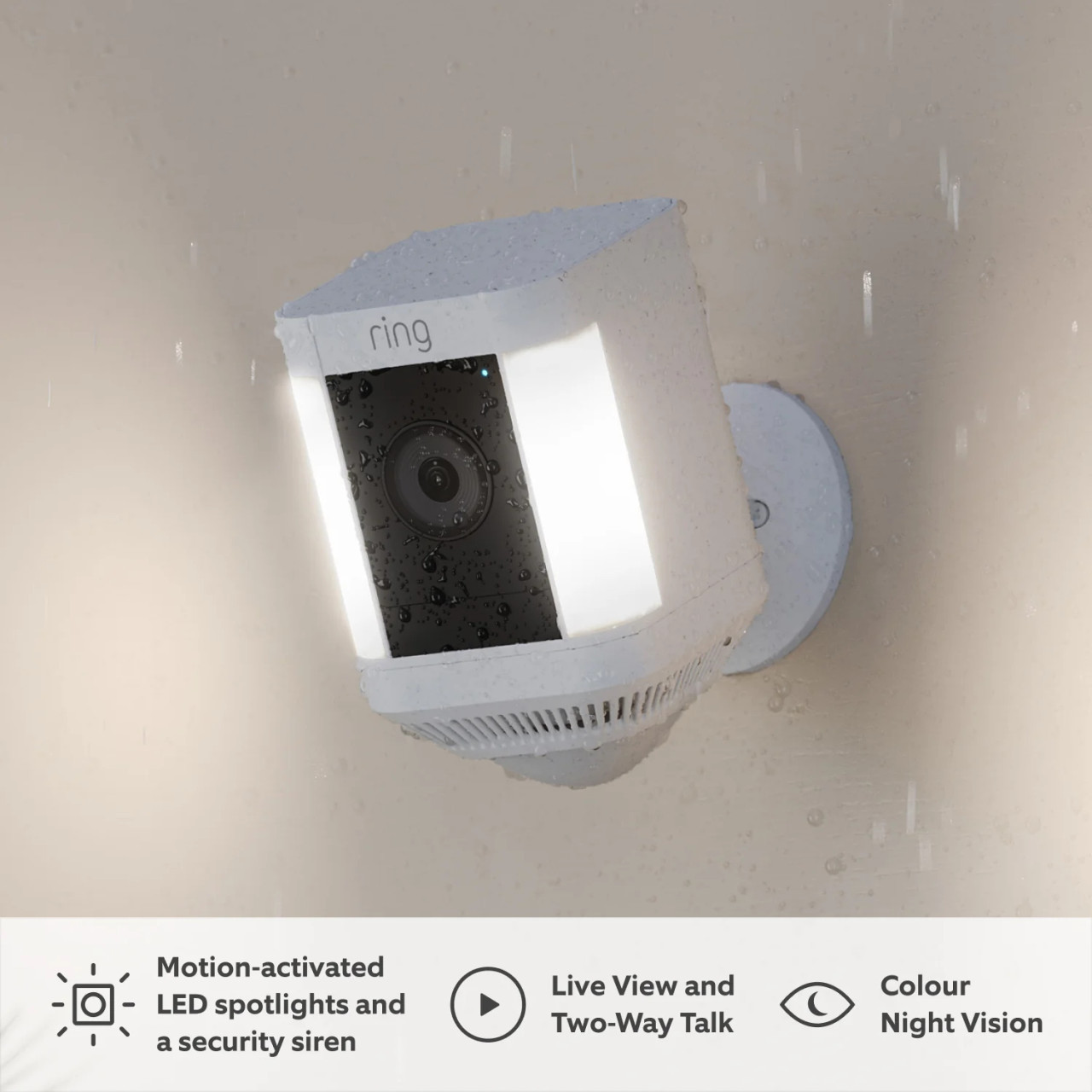 Ring Spotlight Cam Plus, Battery Powered White B09K1LWPRK