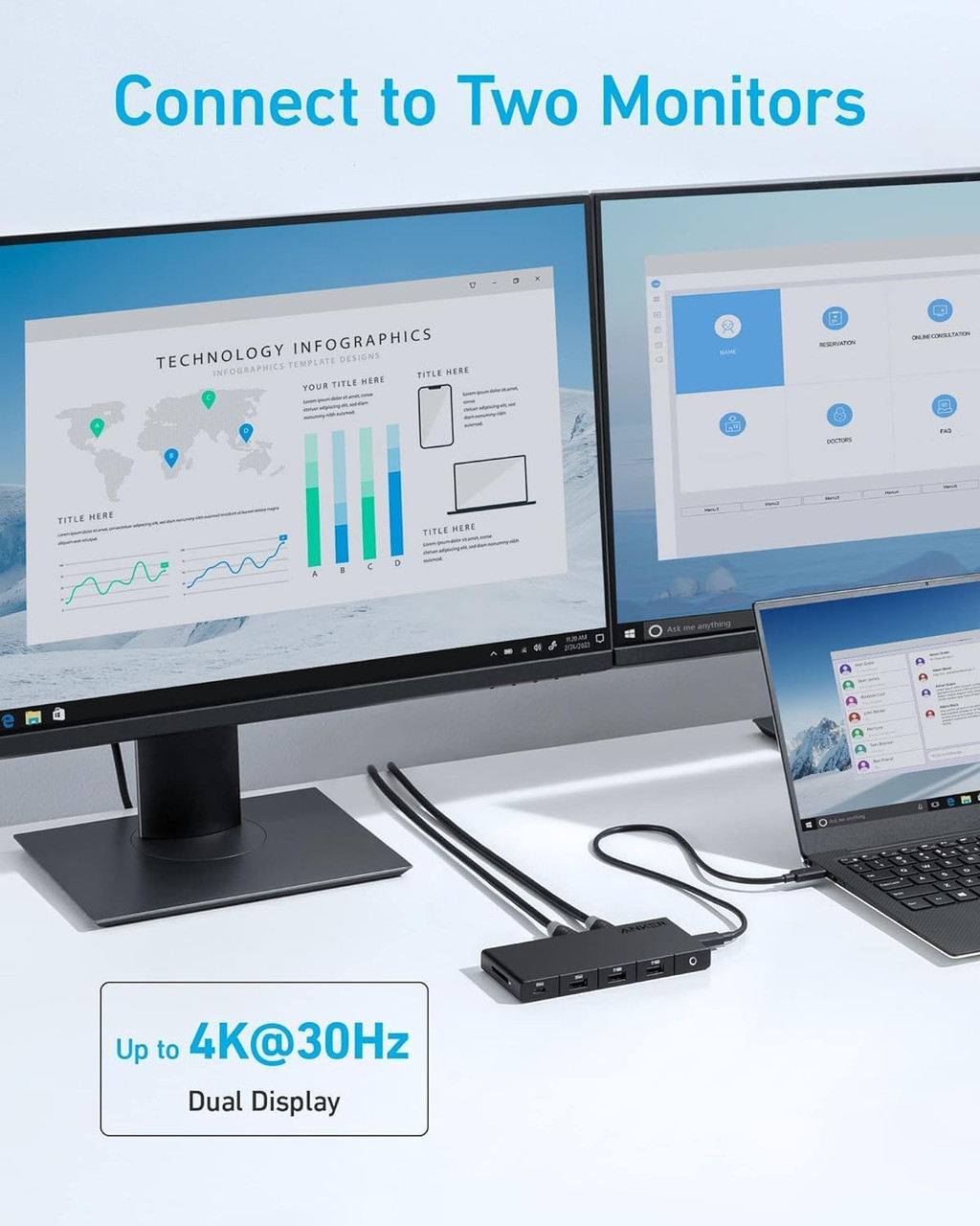 Anker 364 USB-C Hub (10-in-1, Dual 4K HDMI) | A83A2G11