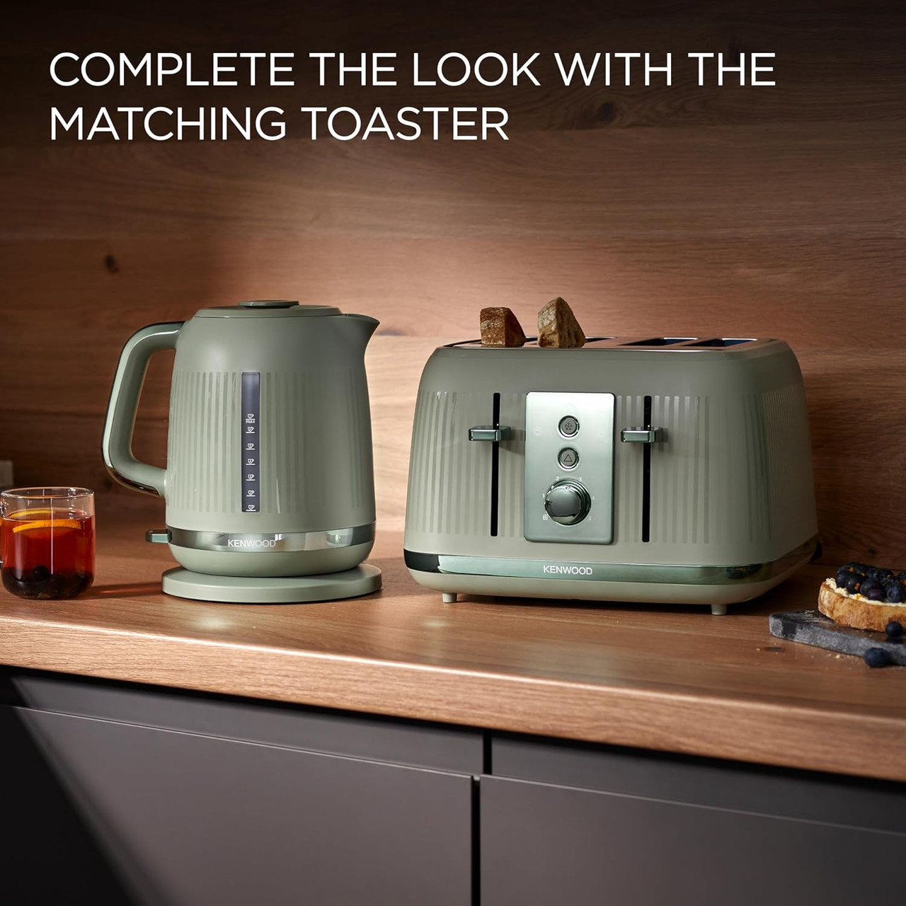 Kenwood Dusk 1.7L Kettle - Olive Green | ZJP30.000GN