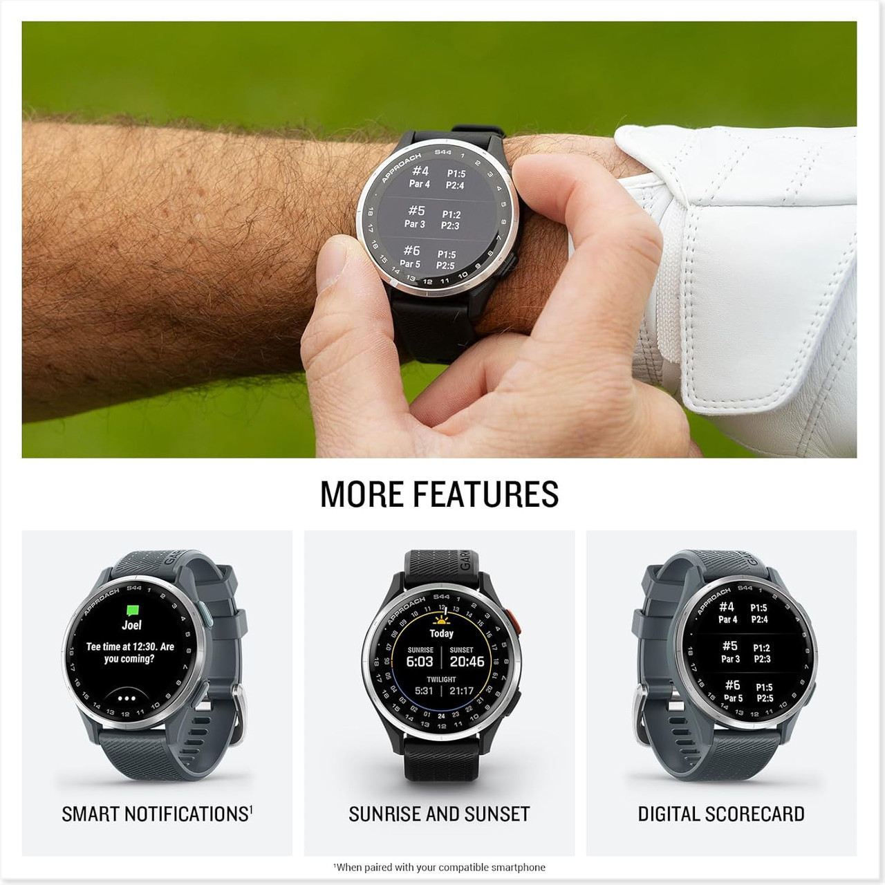 Garmin Approach S44 Golf Smartwatch - Black | 010-03009-00 - expert.ie