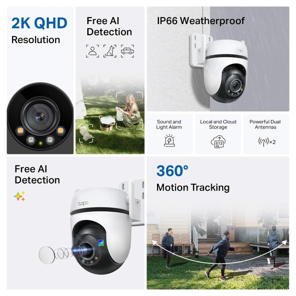 TP-Link Tapo Outdoor Pan/Tilt Security Wi-Fi Camera | Tapo C520WS