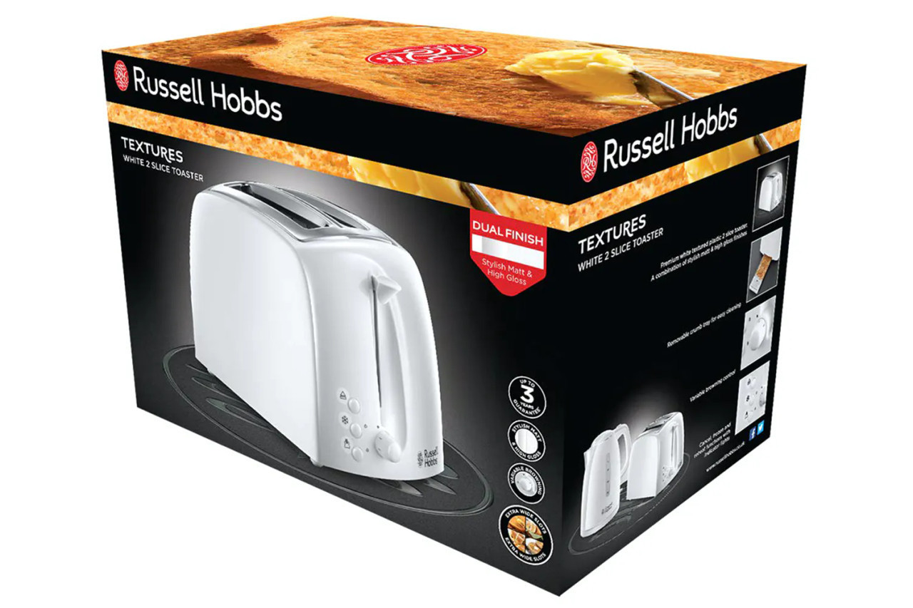 Stainless Steel Slice Toaster Set White Honeycomb Kettle Russell