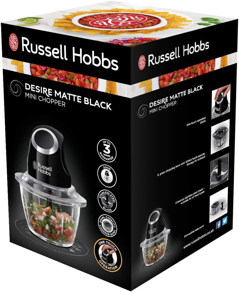 Russell Hobbs Desire Matte Black Mini Chopper 24662