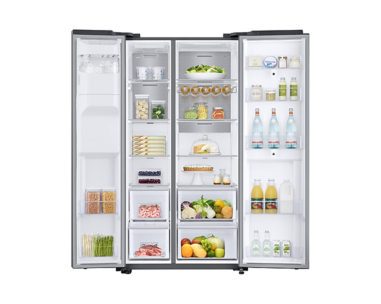Samsung RS8000 Family Hub™ RS6HA8891SL/EU, Side by Side Fridge Freezer, E  Rated in Silver