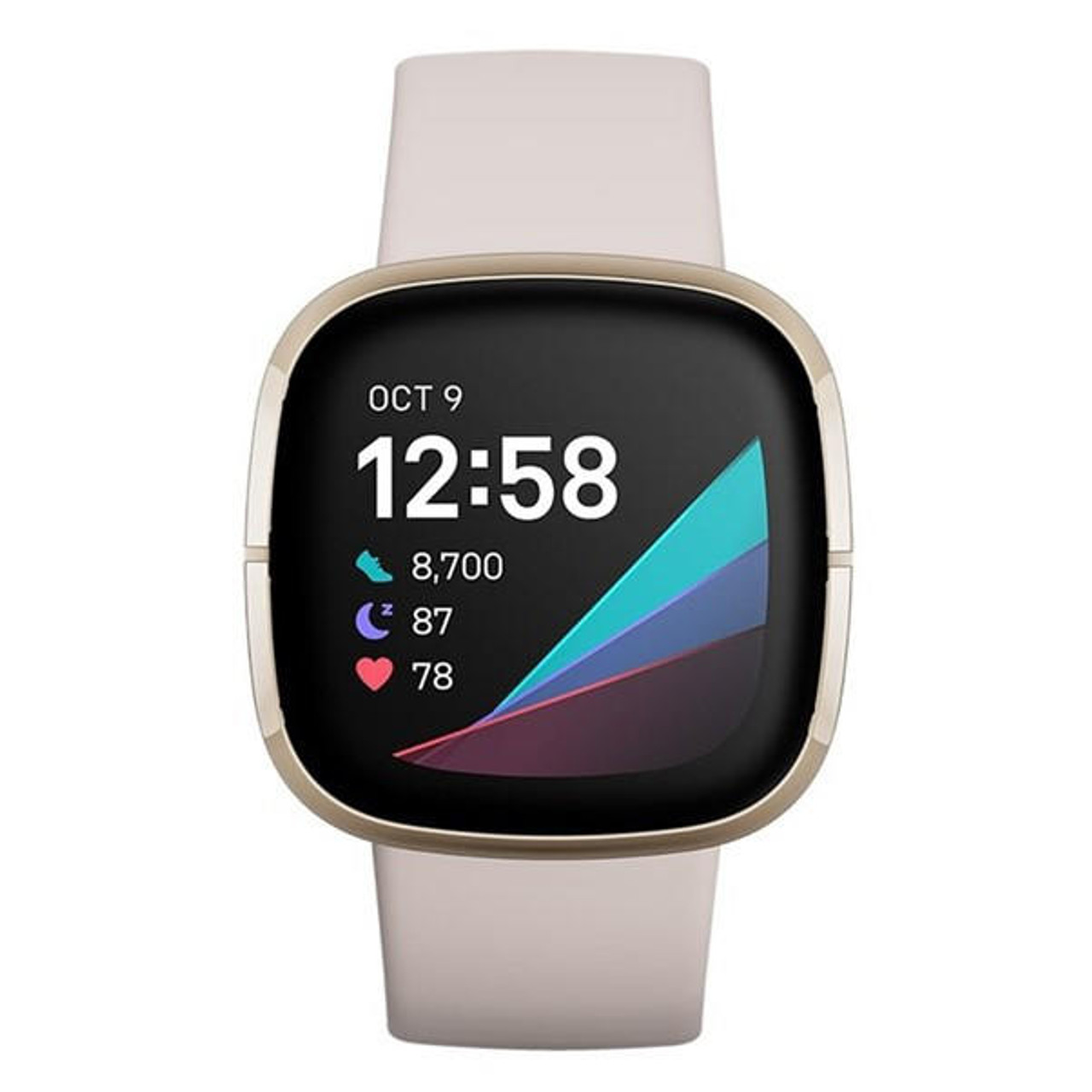 Fitbit Sense Health & Fitness Smart Watch Lunar White 79-FB512GLWT