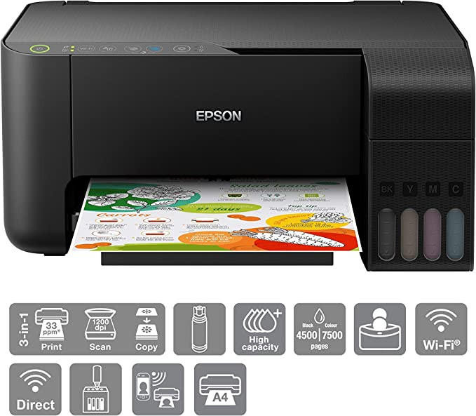 Epson Ecotank Wireless Inkjet Printer 