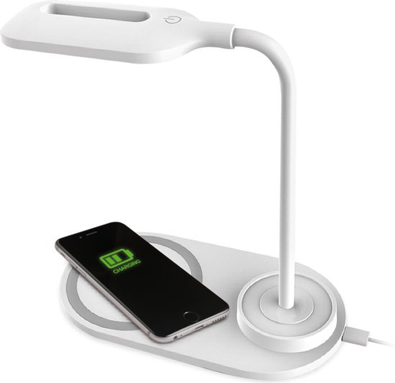 Platinet Wireless Charger Desk Lamp White 452472 expert.ie