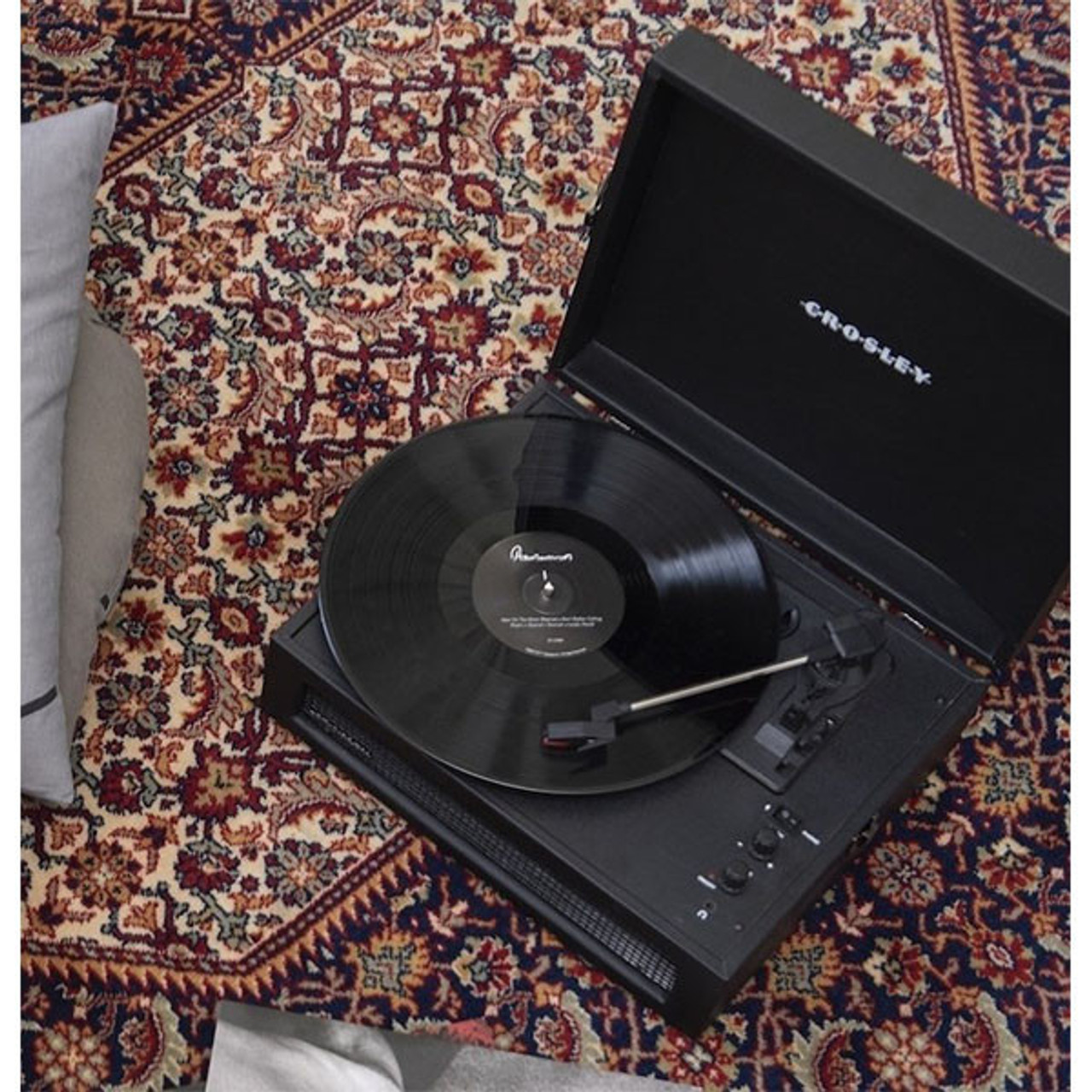 Crosley CR8017B-BK Voyager Portable Turntable with Bluetooth