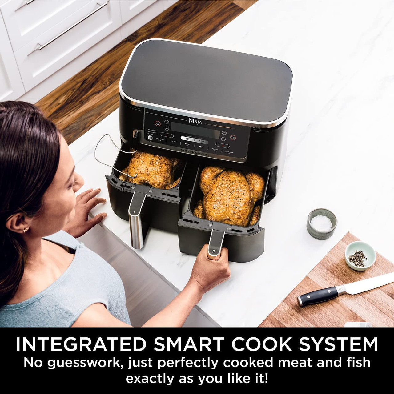 Ninja Foodi MAX Dual Zone Air Fryer with Smart Cook System | AF451UK