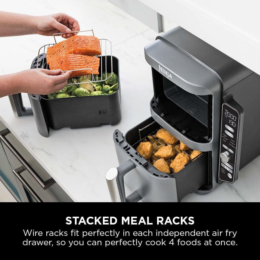 Double Stack Food Ninja Air Fryer Oven Ninja Double Stack XL Air