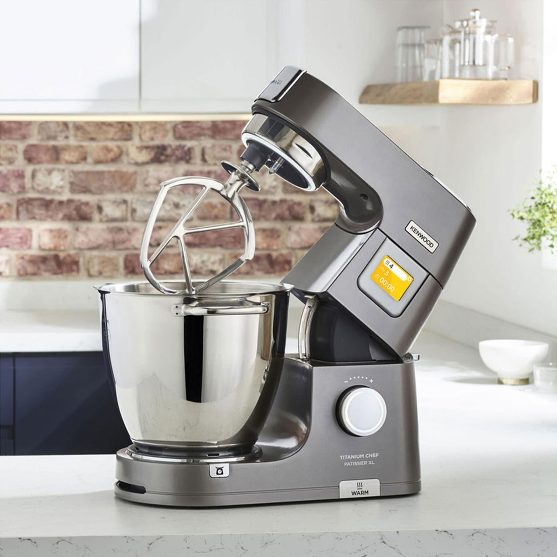 KENWOOD Titanium Chef Baker Stand Mixer White KVC65.001WH
