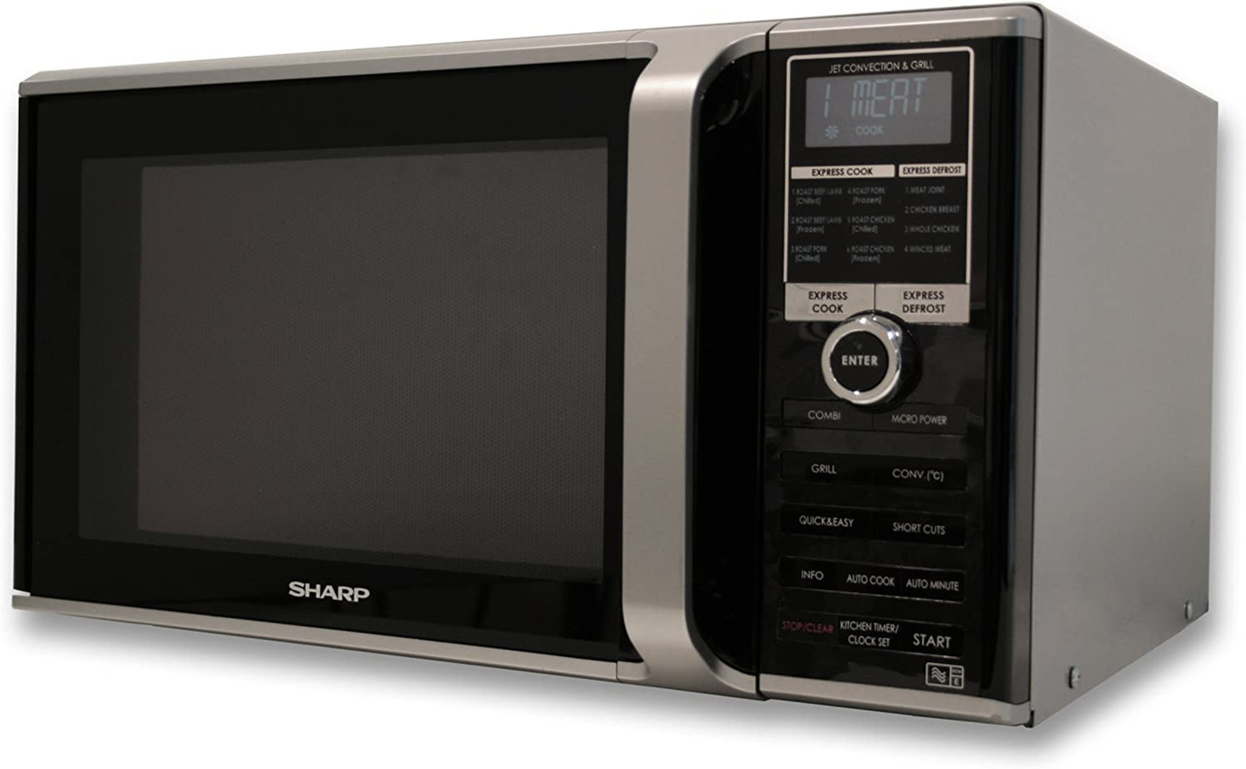 Sharp 28L Flatbed Combi Microwave Silver R890SLM expert.ie