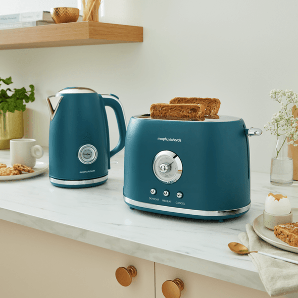  Morphy Richards Colour Boutique 2-Slice Toaster - Teal Blue | 980601 