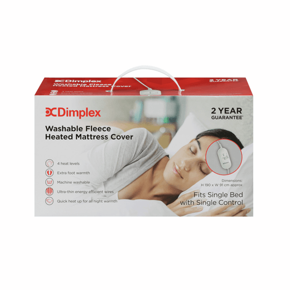  Dimplex Single Washable Fleece Heated Mattress Cover | DMC3001 