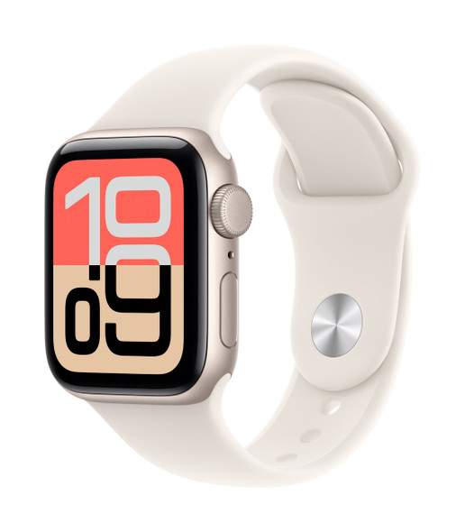  Apple Watch SE 3 GPS 40mm Starlight Aluminium Case with Starlight Sport Band - S/M | MEH34MP/A 
