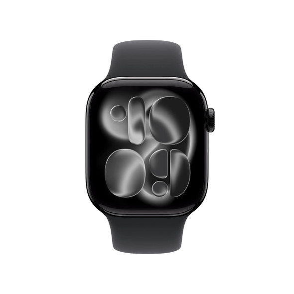  Apple Watch Series 11 GPS 42mm Jet Black Aluminium Case with Black Sport Band - S/M | MEQT4MP/A 