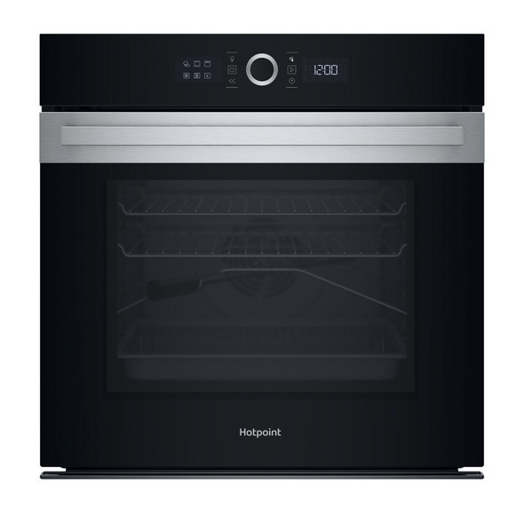  Hotpoint 73L Pyrolytic Built in Electric Single Oven - Inox | HOI5S8PM0XUK 